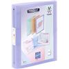 Viquel - Raccoglitore flessibile A4 MAXI personalizzabile - 4 anelli - dorso 4 cm - Per documenti A4 - Viola traslucido