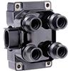 HELLA 5DA 193 175-401 Bobina d'accensione - 12V - 3a... poli - Bobina d'accensione blocco - avvitato - con centralina integrata