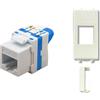 TechLy presa di rete RJ45 UTP CAT.6a tooless + Ave Domus bianca