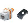 TechLy presa di rete RJ45 UTP Cat.6 tooless + Abb Elos nera