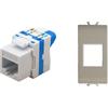 TechLy presa di rete RJ45 UTP CAT.6a tooless + Gewiss Chorus bianca
