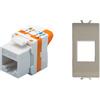 TechLy presa di rete RJ45 UTP Cat.6 tooless + Gewiss Chorus bianca