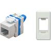TechLy presa di rete RJ45 UTP CAT.6a tooless + Gewiss System bianca