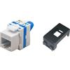TechLy presa di rete RJ45 UTP CAT.6a tooless + Abb Elos nera