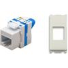 TechLy presa di rete RJ45 UTP CAT.6a tooless + Vimar ArkÃ¨ bianca
