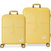 Pepe Jeans Laila - Set di valigie, 48 x 70 x 28 cm, giallo, 48x70x28 cms, Set di valigie