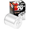 K&N Filtro Olio Powersports - Avvitabile Cromo 75x94mm compatibile con Harley Davidson (KN-170C)