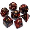 CREEBUY Set di dadi neri e rossi per dungeon e dragons, set di 7 dadi per giochi di ruolo