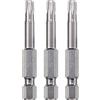 kwb 3 x Bits 50 mm TORX 20 Industrial Steel 121320 (acciaio TQ 60, ISO 1173, drive C 6.3)
