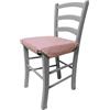 Russo Tessuti 6 Cuscini Sedie Cucina Coprisedia Imbottiti Tinta Unita Vari Colori Alette-Rosa Cipria