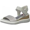 Jana 8-8-28215-28, Sandali con Zeppa Donna, Struttura Grigia, 39 EU Larga