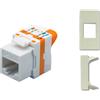 TechLy presa di rete RJ45 UTP Cat.6 tooless + Legrand Cross bianca
