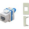 TechLy presa di rete RJ45 UTP CAT.6a tooless + Legrand Mosaic bianca