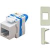 TechLy presa di rete RJ45 UTP CAT.6a tooless + Legrand Vela bianca
