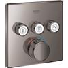 Grohe miscelatore termostatico a 3 vie Grohe Grohtherm SmartControl, finitura grafite lucido - 29126A00