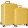 Pepe Jeans Highlight - Set di valigie, 48 x 70 x 28 cm, giallo, 48x70x28 cms, Set di valigie