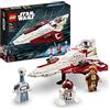 LEGO Star Wars Jedi Starfighter di Obi-Wan Kenobi, Modellino da Costruire di Astronave Giocattolo da l'Attacco dei Cloni con Spada Laser, Figura di Droide R4-P17 e Minifigure Personaggio Taun We 75333