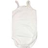 BABY DISTRIBUTION Body bodino intimo cotone biologico neonato bimba senza manica bretellina Rapife panna 24 m
