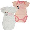 BABY DISTRIBUTION Bi-pack body bodino bimba neonata mezza manica Disney baby Minnie 6 m