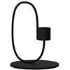Cooee Design Swoop - Portacandele in acciaio inox, nero, 10 cm