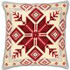 VERVACO Kit Cuscino Punto Croce Fiocco di Neve Nordico Set Ricamo Principianti Cuscini Gobelin Decorativi ca. 40 x 40 cm Accessori per Lavoretti Creativi DIY Casa Decor Hobby Adulti Cross Stitch