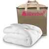 blanrêve Trapunta molto calda contro gli acari - Maxi comfort e molto ingombrante - per letto singolo - bianco ecologico - 140 x 200 cm