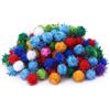 Carykon 3,8 cm katze Sparkle Balls My Cat's Favorite Toy Pom Balls - Confezione da 50
