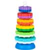 FANCY BABY Torre Impilabile a Spirale 40 cm, Gioco Montessori per Bambini 1+ Anno, Sviluppo Motricità Fine e Logica, Regalo per Bimbo di 1 Anno