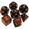 CREEBUY, Set di dadi neri e dorati sfumati per Dungeon e Dragons, D&D, dadi per giochi di ruolo, Set di dadi con D20 D12 D10 D9 D8 D6 D4
