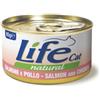 Life Pet care Life cat natural salmone e pollo 85 gr
