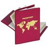 HERMA 5549 N Custodia protettiva RFID per passaporto con due tasche interne