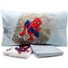 Completo Lenzuola Letto Singolo MARVEL 100% cotone SPIDERMAN Celeste Blu