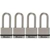 Master Lock M530XQLHCCSEN M530XQLH-Lucchetti in Acciaio Massiccio con Chiave Unica, Assortiti, 4 confezione
