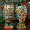 VERUS Testa di Moro in ceramica siciliana di Caltagirone Donna-Uomo Sicily art 50 cm