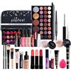 ATB-GIFT Kit per Trucco 27pcs - Set Pennelli e Prodotti Cosmetici Completo per Occhi e Labbra - Per Adolescenti e Donne