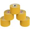 ALPIDEX 5 Rotoli Nastro Kinesiologico 5 m x 5,0 cm Tanti Colori E-Book Esempi Applicazione Tape Kinesiologico Muscolare Cerotto, Colore:giallo