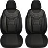BREMER SITZBEZÜGE Set di 2 coprisedili per auto compatibili con Mercedes Classe C W204 S204 conducente e passeggero dal 2007 al 2014, colore nero (910)
