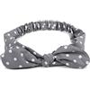 styleBREAKER Fascia capelli donna con fiocco e pois,Grigio | Fascia capelli Pin-up, elastica, 100% poliestere, per circonferenza testa 49-59 cm, larghezza 6 cm, filo flessibile