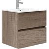 Baikal Mobile da bagno Due cassetti, sospeso alla parete con lavabo. Melamina 16. Mobile montato. Mobile da 50 cm Nebraska senza specchio