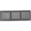 Vent Systems Griglia di ventilazione grigia con griglia per insetti, 300 x 100 mm, per riscaldamento e ventilazione, per interni ed esterni, senza viti