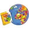 CALY - Globo gonfiabile Il nostro mondo 30cm - Globo educativo per una prima iniziazione all'aspetto politico del mondo con Zoom info - 010F