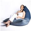 Aiire Pouf Poltrona Design in Cotone - Puffo per Sedersi XXL per la Camera da Letto Moderna - Pouffe Salotto, Bambini o Gamer - Bean Bag Chair Relax o Puf Cuscini da Pavimento Jean