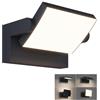Klighten LED Applique da Parete Esterno Interno 24W IP65, Lampada Muro Regolabile Lampade da Parete Moderno in Alluminio per Corridoio Balconi Giardini, 1500 Lumen, Nero, Bianco Naturale 4000K