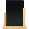SECURIT - Lavagna Da Tavolo Elegant - Per Pennarelli A Gesso Liquido - Per Caffè, Ristoranti, Bar, Negozi - Medio - Inserto Rimovibile - Faggio Laccato - 15x21cm - Colore Naturale