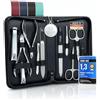 marQus Solingen Set per Manicure Professionale - Include Pinza, Lima in Vetro e 12 Pezzi di qualità. Custodia in Pelle, strumenti Made in Germany, perfetti per Unghie curate. Elegante e pratico