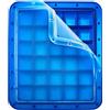 Lurch 240755 - Stampo per cubetti di ghiaccio Arctic, 3 cm, colore: blu, per 30 cubetti di ghiaccio con coperchio trasparente blu