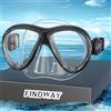 Findway Maschera Subacquea per Bambini, Snorkeling Anti Perdite, Vetro Temperato Occhialini da Nuoto con Coprinaso per Età 4-12 Anni