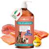 O³ Olio di salmone cani e gatti 1 LITRO - NORVEGESE - Omega 3+6+9 vitamina E | 100% naturale - Spremuto a freddo - Antiossidante - Pratico erogatore