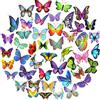 BBTO 50 Pz Adesivi Farfalle in Vinile Impermeabile Adesivo Farfalla Colorato Auto Decalcomania Farfalla Impermeabile Adesivo Decorativo per Bici Laptop