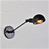 LXHK Lampada da Parete Industriale con Braccio Girevole, LED Lampade da Muro Vintage Retro E27 Applique da Parete a Braccio Lungo Estensibile, Lampada Muro Nero Pieghevole Metallo Scale,25cm